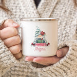 Custom Gnome Christmas Enamel Mug