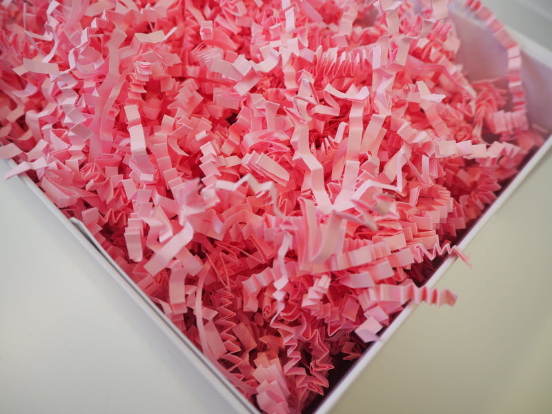 Gift Box Filling Paper Crinkle ZigZag Shredded Paper Packing Hamper Filler - Pink Positive