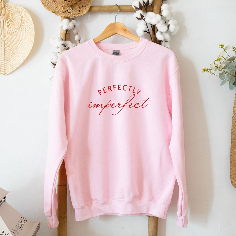 Perfectly Imperfect Jumper  Pink Sweatshirt – Pink Positive