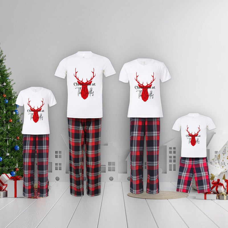 Personalized Matching Family Christmas Pajamas with Names