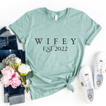 Wifey Shirt for Honeymoon | Bride T-Shirt - Pink Positive