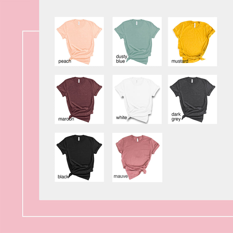 a picture of a women's t - shirt with different colors