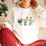 Cactus Plants Christmas Sweatshirt - Pink Positive