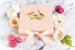 Dinosaur Christmas Box | Personalised Christmas Box Birthday Gift Box - Pink Positive