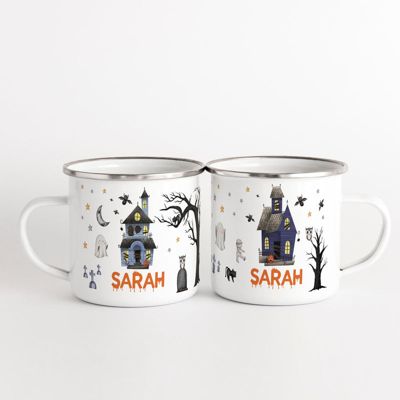 Haunted House kids mugs, office mug with name