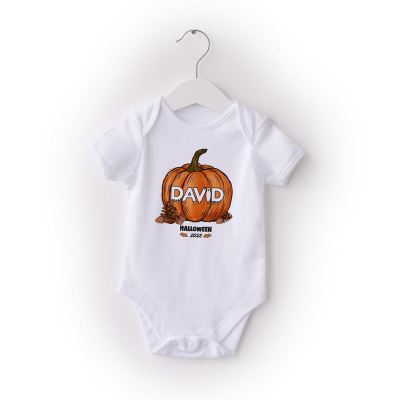 Personalised Halloween T-Shirt for Kids Pumpkin