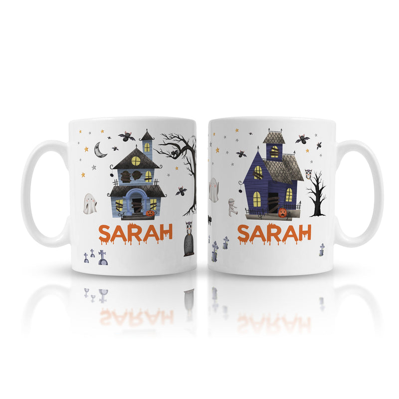 Haunted House kids mugs, office mug with name