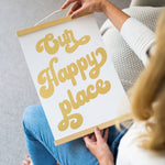 Our Happy Place Wall Art A3 Foiled