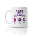 Personalised Fathers Day Gift, Dad mug  | This Dad Belongs To Little Monsters