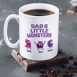 Personalised Fathers Day Gift, Dad mug  | This Dad Belongs To Little Monsters