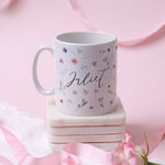 Personalised Dried flowers Watercolour Flowers Mug