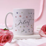 Personalised Dried flowers Watercolour Flowers Mug