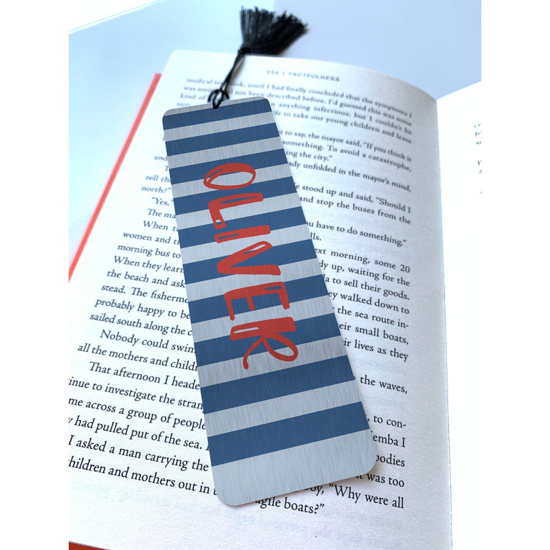 Personalised Metal Bookmark with Custom Name