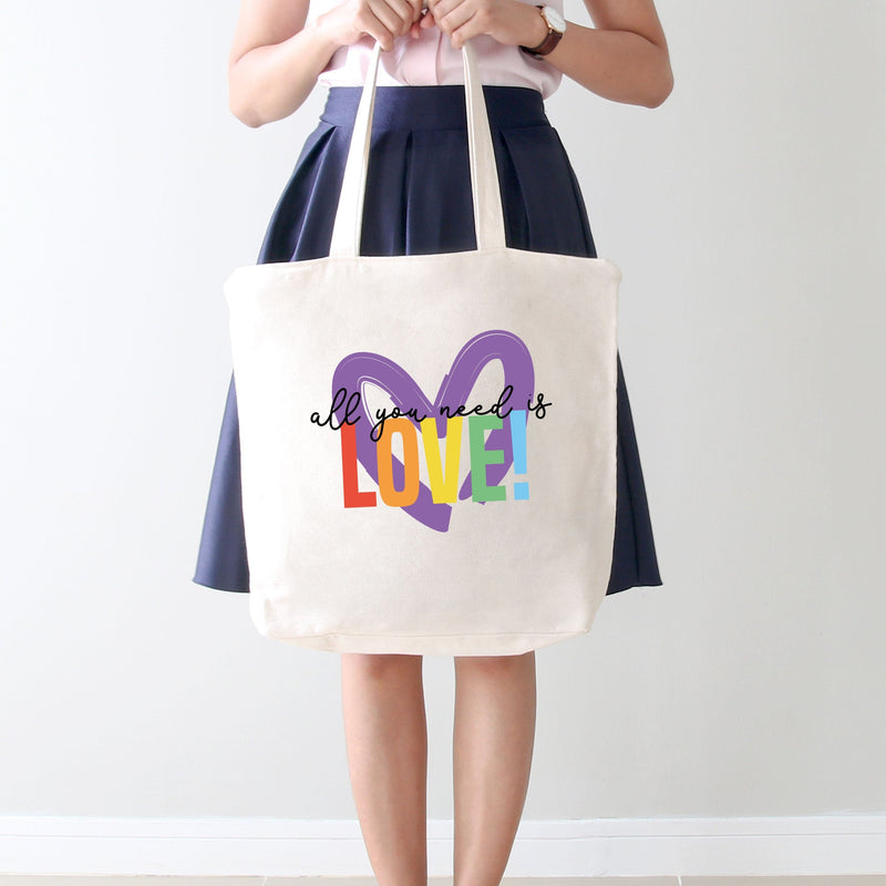 All You Need Is Love Pride Rainbow Tote Bag