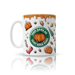 Personalised Autumn Mug for Pumpkin Lovers, Pumpkin Spice Mug, Autumn Leaves