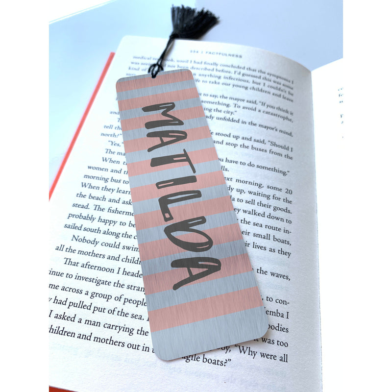 Personalised Metal Bookmark with Custom Name