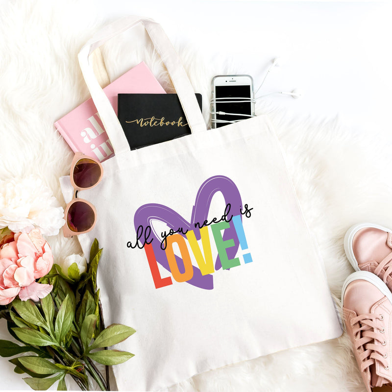 All You Need Is Love Pride Rainbow Tote Bag