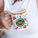 Personalised Autumn Mug for Pumpkin Lovers, Pumpkin Spice Mug, Autumn Leaves