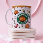 Personalised Autumn Mug for Pumpkin Lovers, Pumpkin Spice Mug, Autumn Leaves