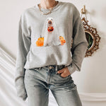 Halloween Sweatshirt, Spooky Season Dog Ghost Jumper