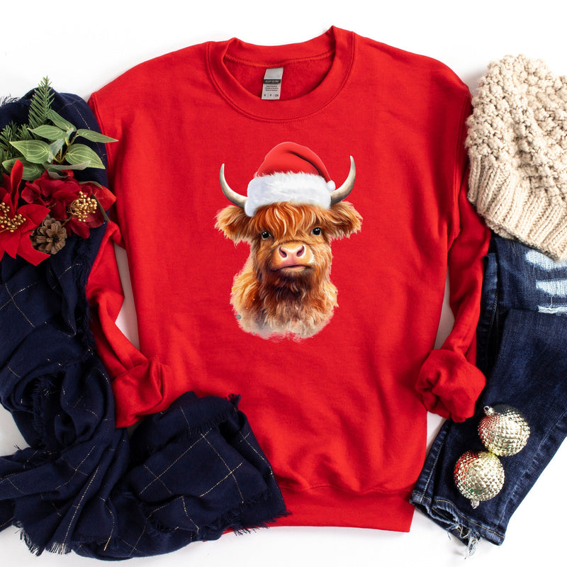 Highland Cow Christmas jumper