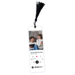 Personalised Metal Bookmark with Photo and Song Barcode: The Perfect Gift for Music Lovers and Book Lovers