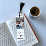 Personalised Metal Bookmark with Photo and Song Barcode: The Perfect Gift for Music Lovers and Book Lovers