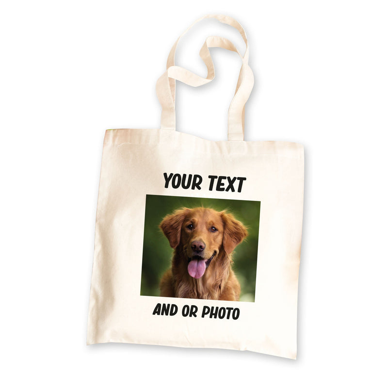 Custom Photo and Text Printed Tote Bag