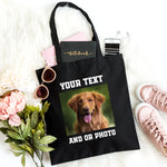 Custom Photo and Text Printed Tote Bag