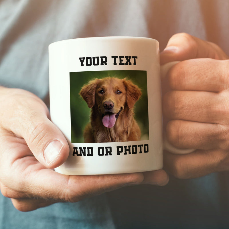 Custom Photo and Text Printed Mug