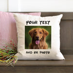 Custom Photo and Text Printed Cushion