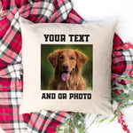 Custom Photo and Text Printed Cushion