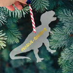 Dinosaur Christmas Tree Ornament Personalised with Card Kids