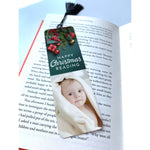 Personalised Metal Bookmark with Photo and Happy Christmas Reading note: The Perfect Gift for Book Lovers