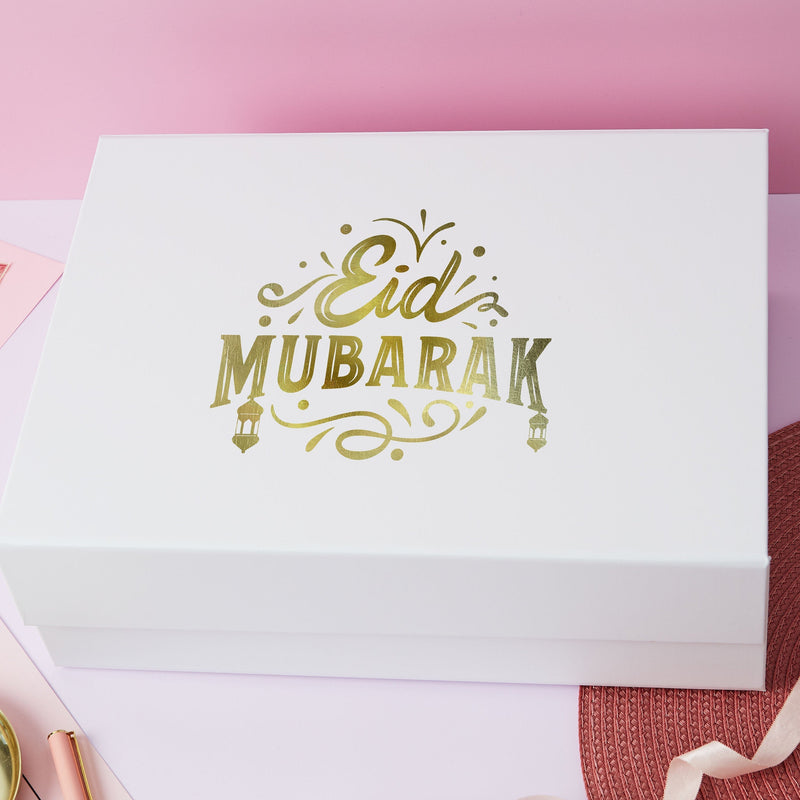 Personalised Eid Gift Box - Elegant Empty Eid Boxes for Customisable Eid Gift Hamper