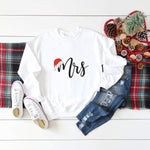 Mr and Mrs Christmas Sweatshirt with Santa Hat