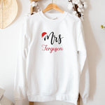 Mr and Mrs Christmas Sweatshirt with Santa Hat