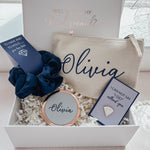 Will you be my Maid of Honour/ Bridesmaid Proposal Box - Filled Gift Box (Navy Blue Theme)