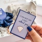 Will you be my Maid of Honour/ Bridesmaid Proposal Box - Filled Gift Box (Navy Blue Theme)