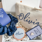 Will you be my Maid of Honour/ Bridesmaid Proposal Box - Filled Gift Box (Navy Blue Theme)