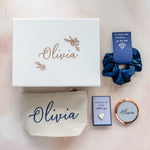 Will you be my Maid of Honour/ Bridesmaid Proposal Box - Filled Gift Box (Navy Blue Theme)