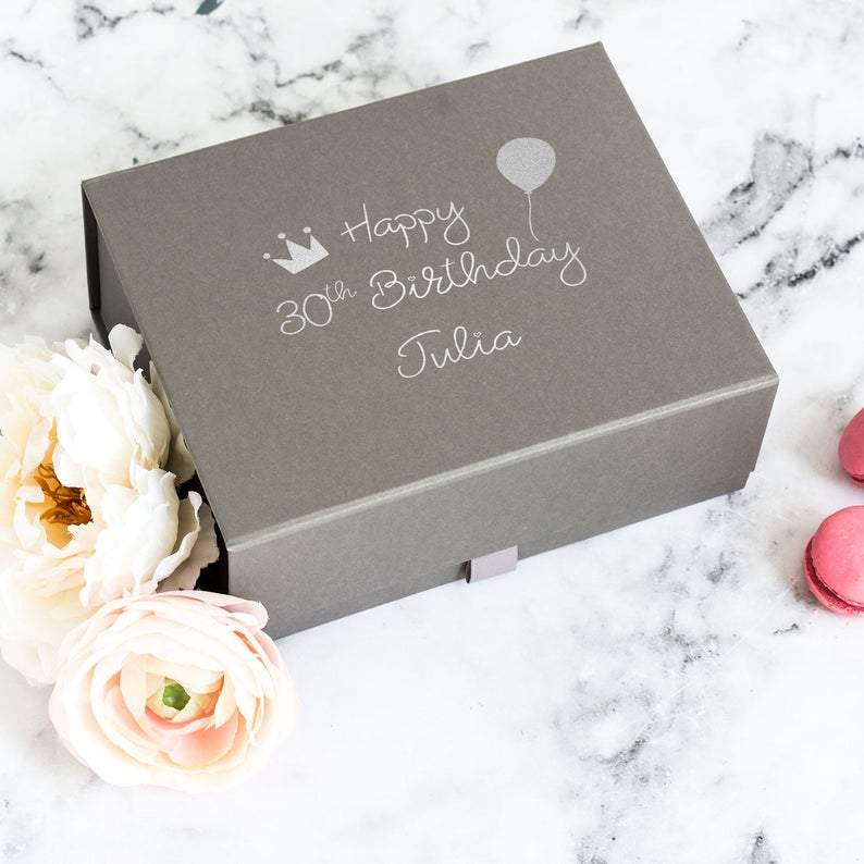 Personalised Birthday Gift Box with Name and Age