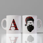 Personalised Christmas Mug with Hipster Santa