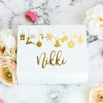 Personalised Merry Christmas Gift Box with Name - Pink Positive