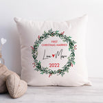 Christmas Cushion Cover First Christmas as Mr and Mrs