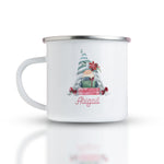 Custom Gnome Christmas Enamel Mug