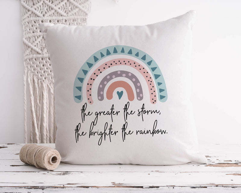 a white pillow with a quote on it