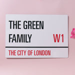 a sign that says the green family on it