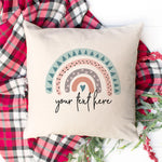 a pillow that says your fit here on it