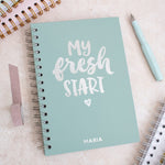 Personalised 'My Fresh Start' Foil  Hardback Notebook